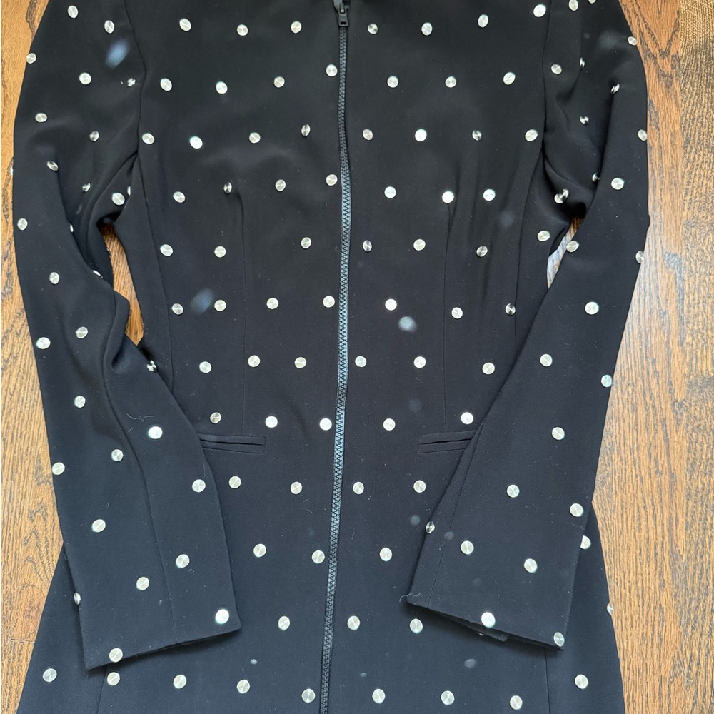 Elegant Black Polka Dot Dress